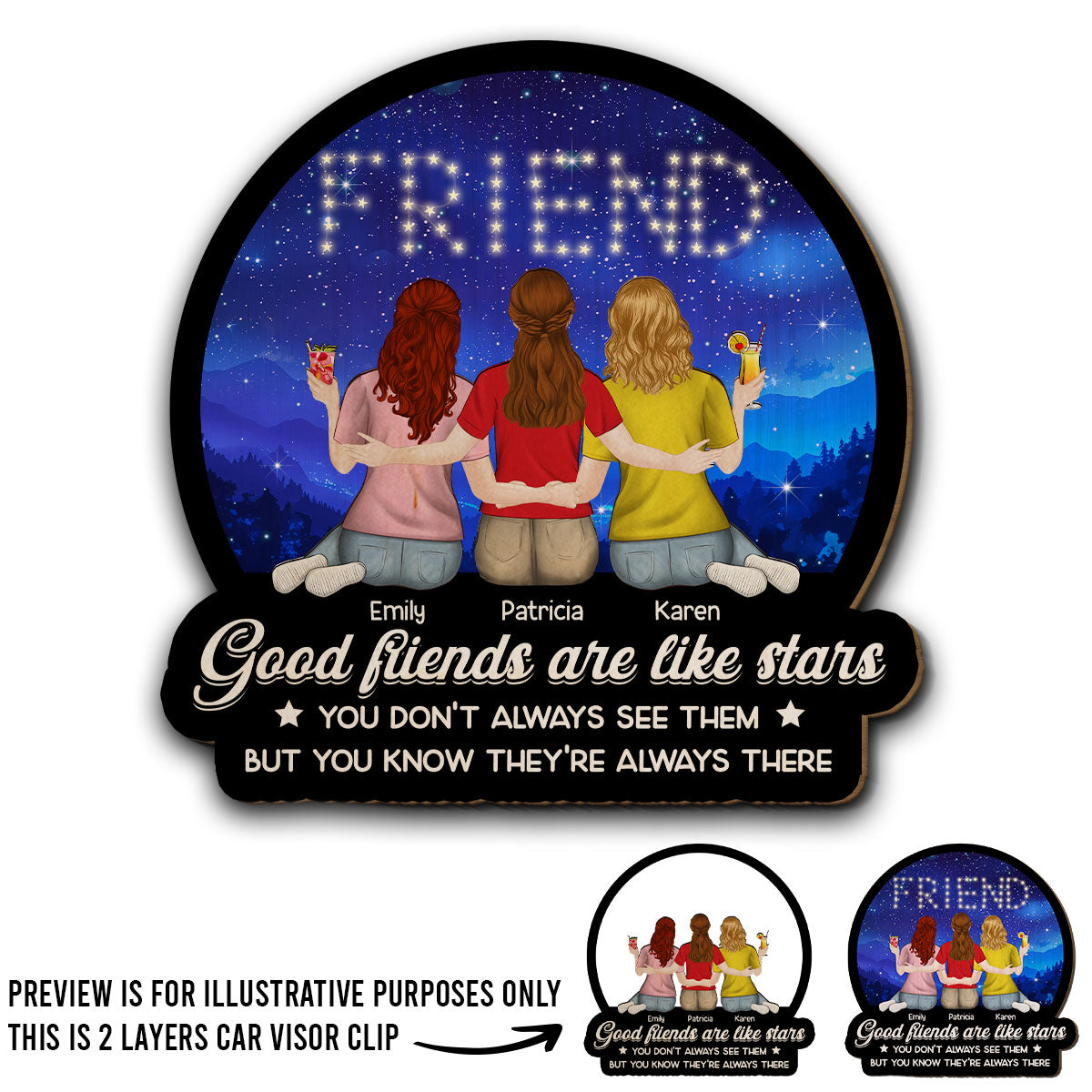 They Are Always There - Personalized Custom Car Visor Clip