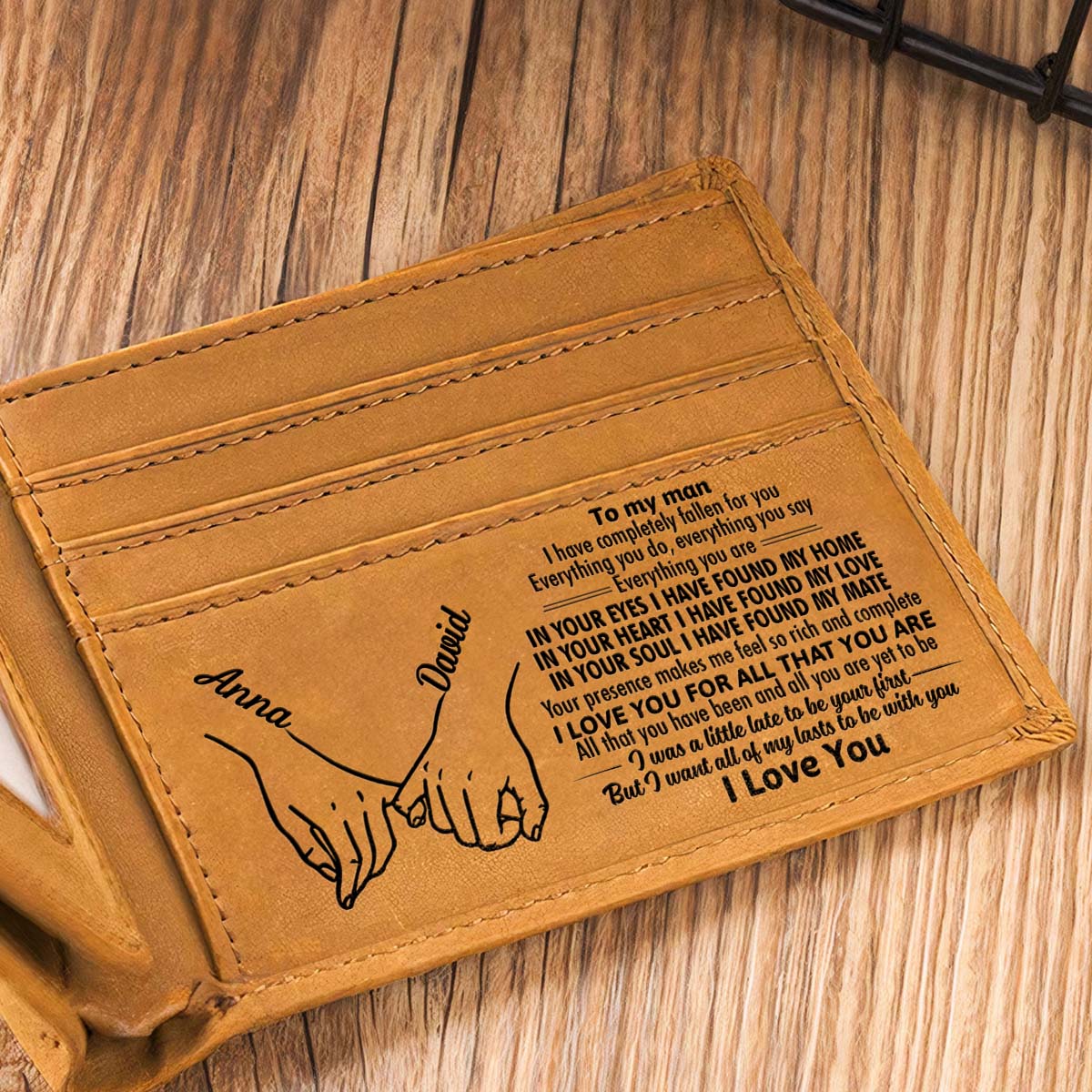 My Man - Personalized Custom Men Leather Wallet
