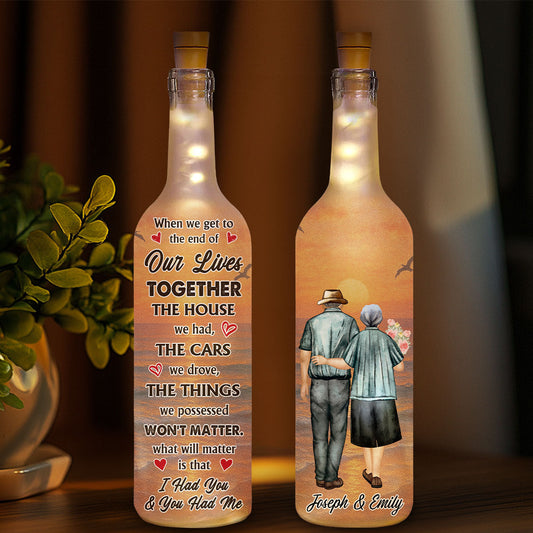 To The End Of Our Life - Personalized Custom Bottle Lamp