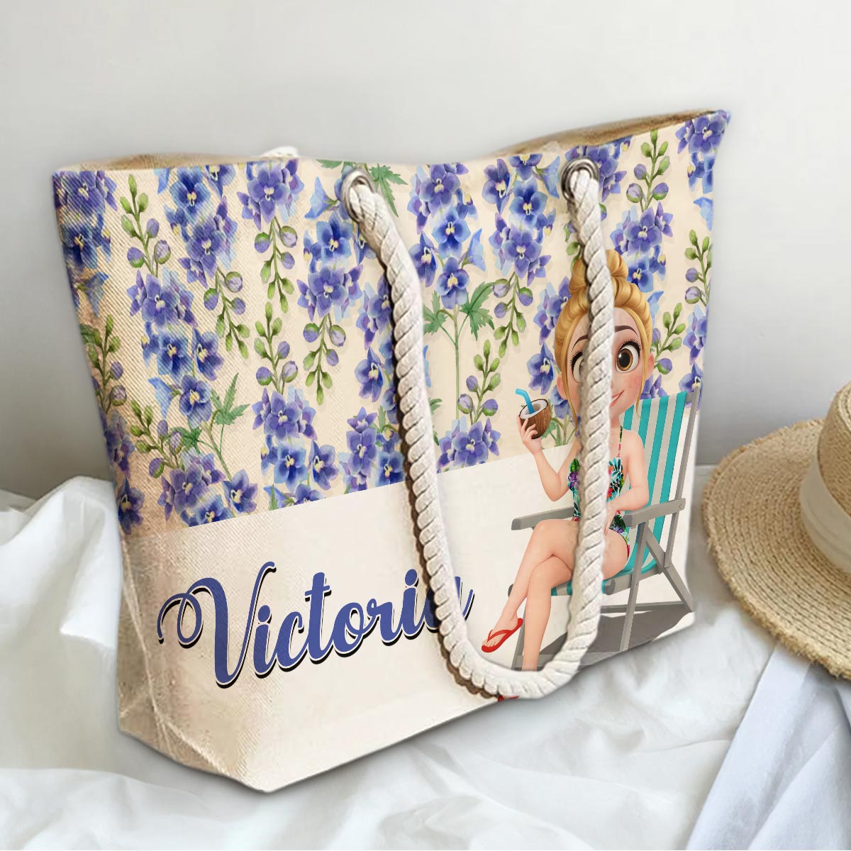 Sassy Summer Vibes - Personalized Custom Beach Bag