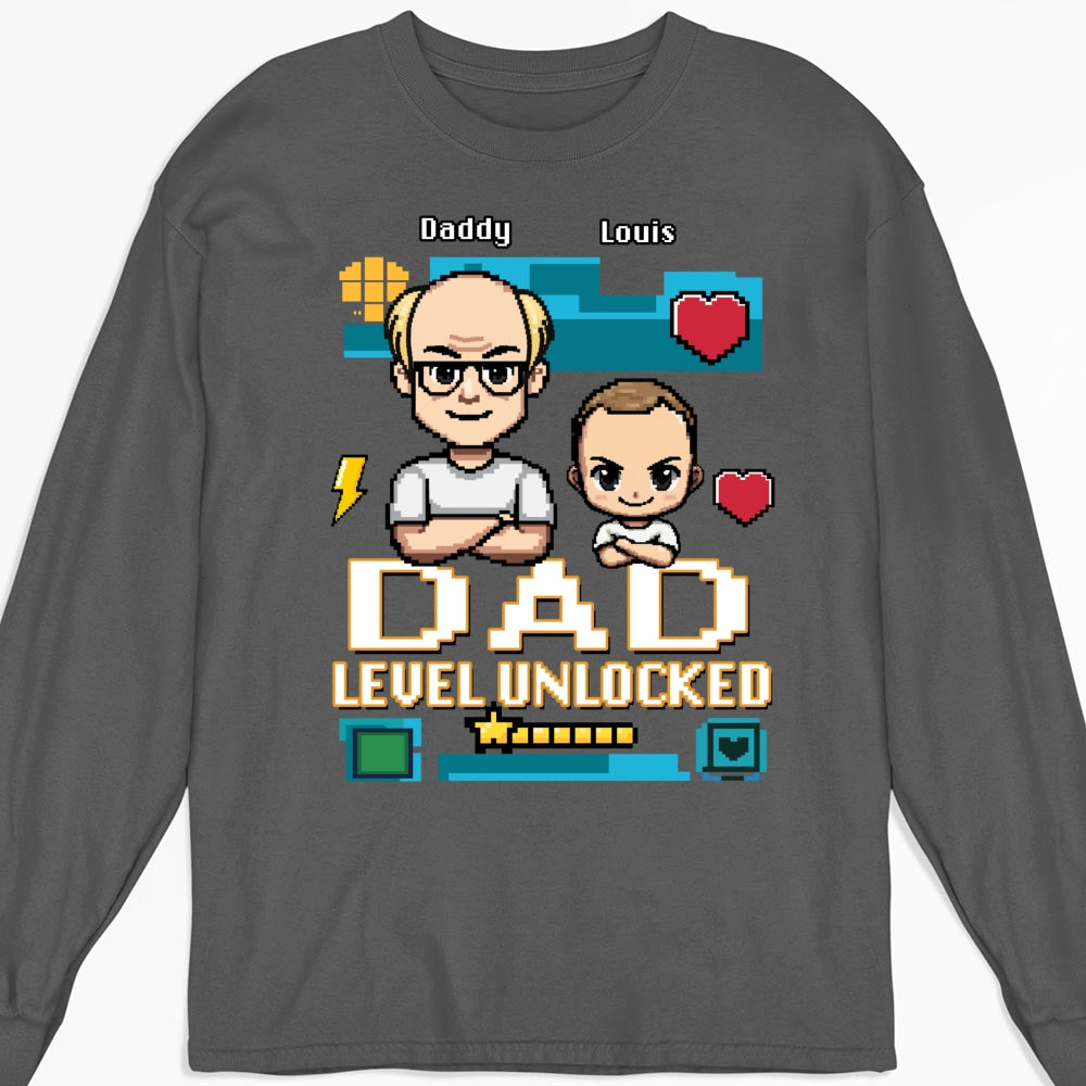Dad Level Unlocked - Personalized Custom Shirt
