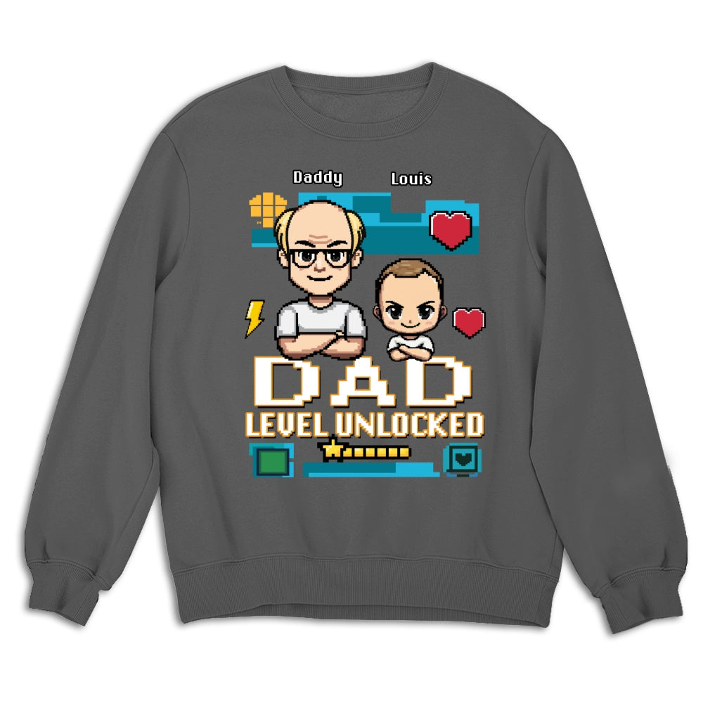 Dad Level Unlocked - Personalized Custom Shirt