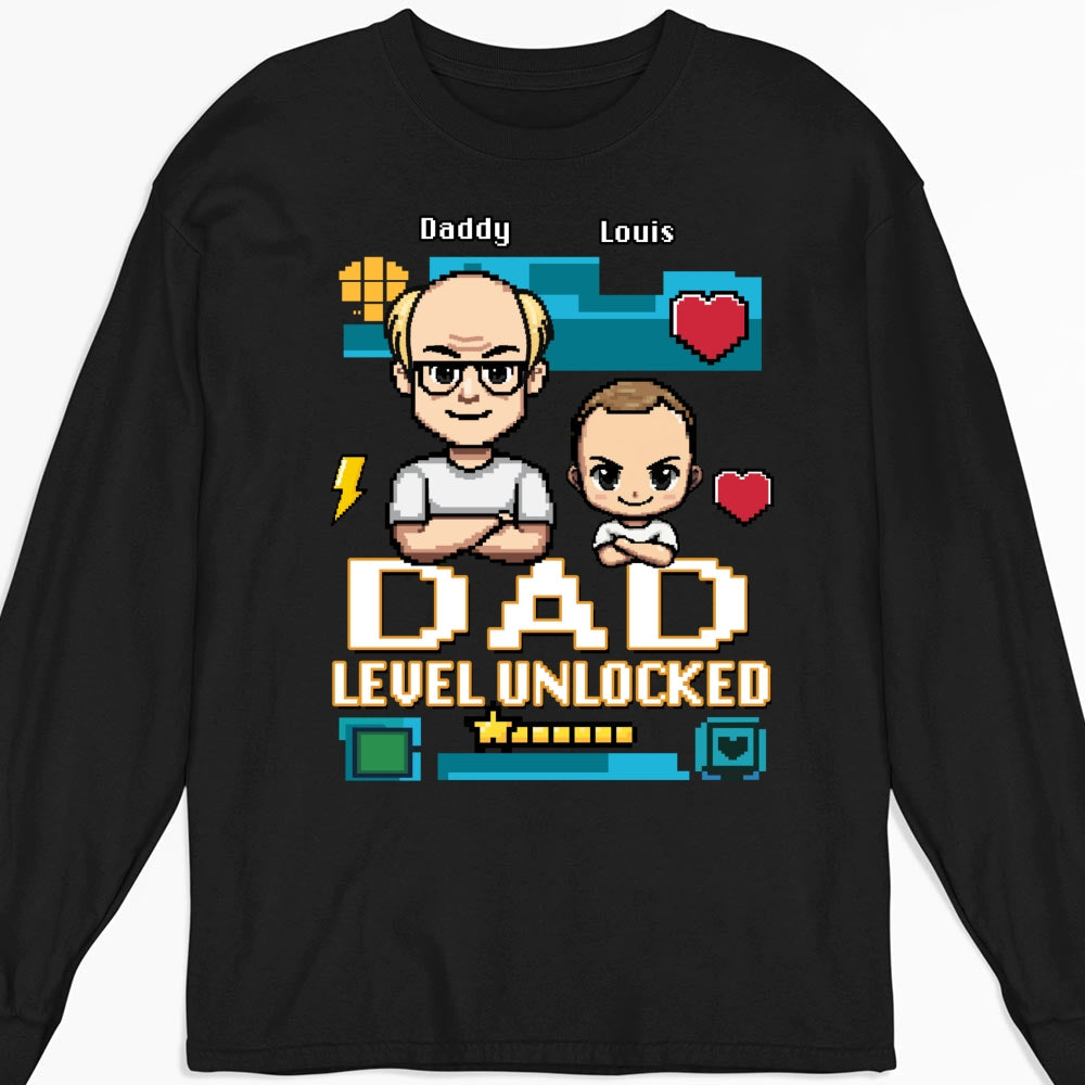 Dad Level Unlocked - Personalized Custom Shirt