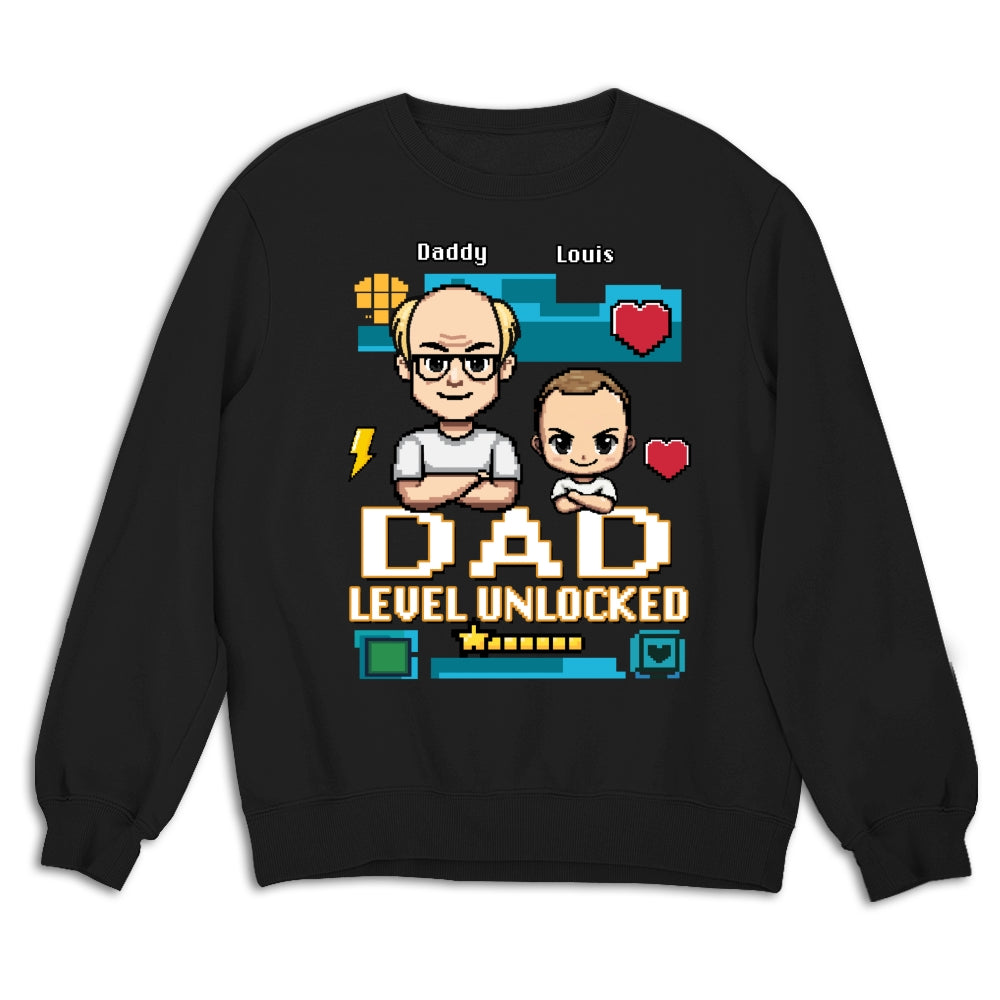 Dad Level Unlocked - Personalized Custom Shirt