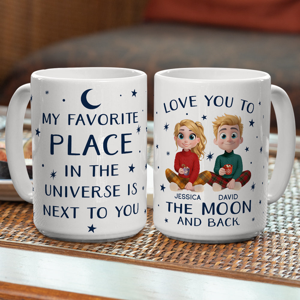 Happiness Starts By Your Side - Personalized Custom Coffee Mug