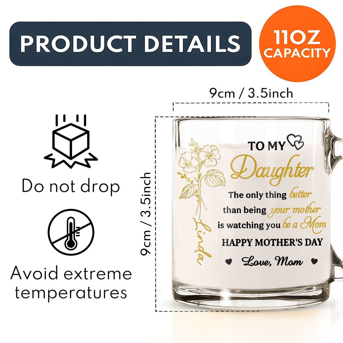 To My Girl - Personalized Custom Glass Mug