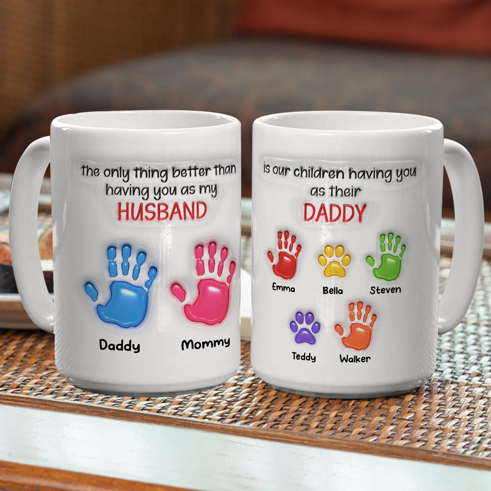 Watching You Be A Dad Husband - Personalized Custom 3D Inflated Effect Mug
