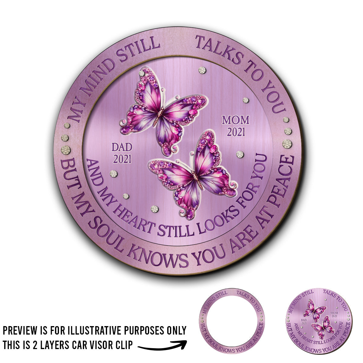 Watching Us From Heaven - Personalized Custom Car Visor Clip