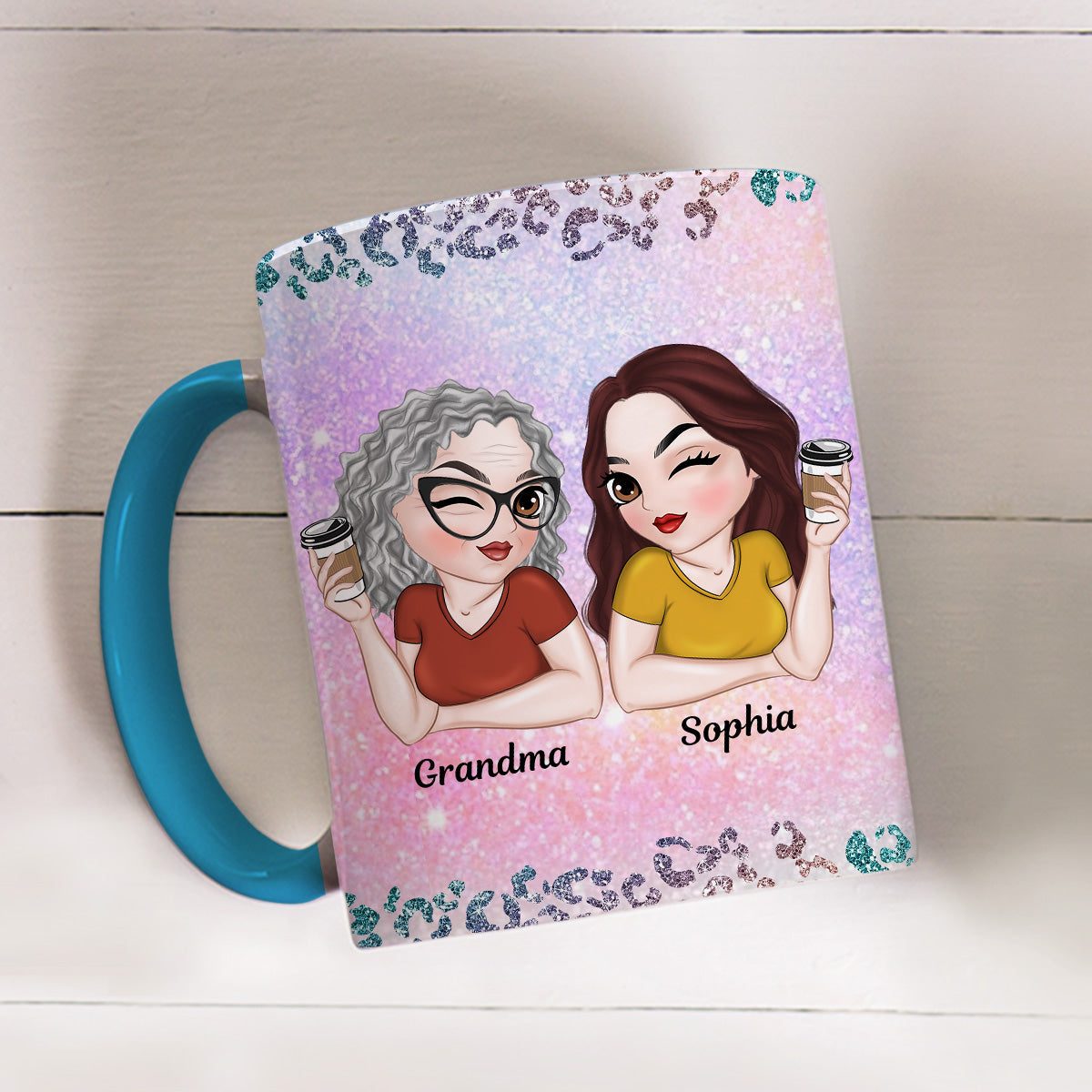 From Mom To Badass Daughter - Personalized Custom Accent Mug
