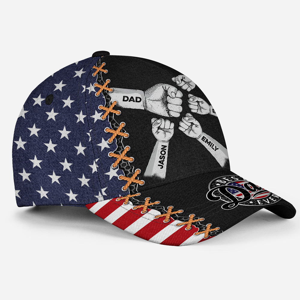 The Heart Of Dad Is Love - Personalized Custom Classic Cap