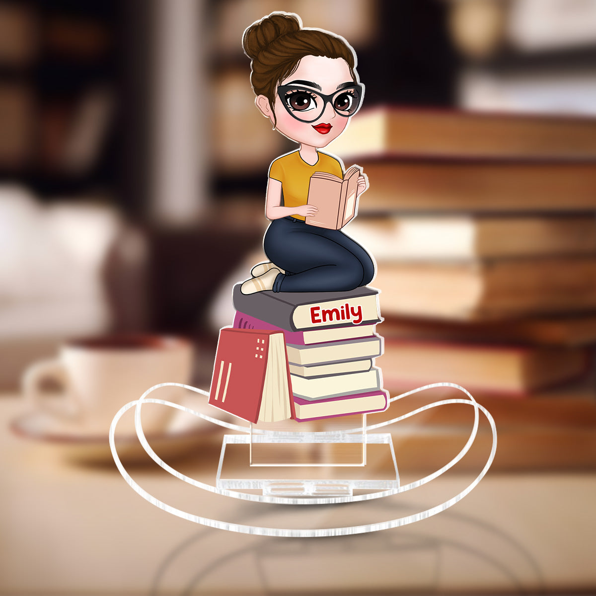 I Am A Book Lover - Personalized Custom Acrylic Shaking Stand