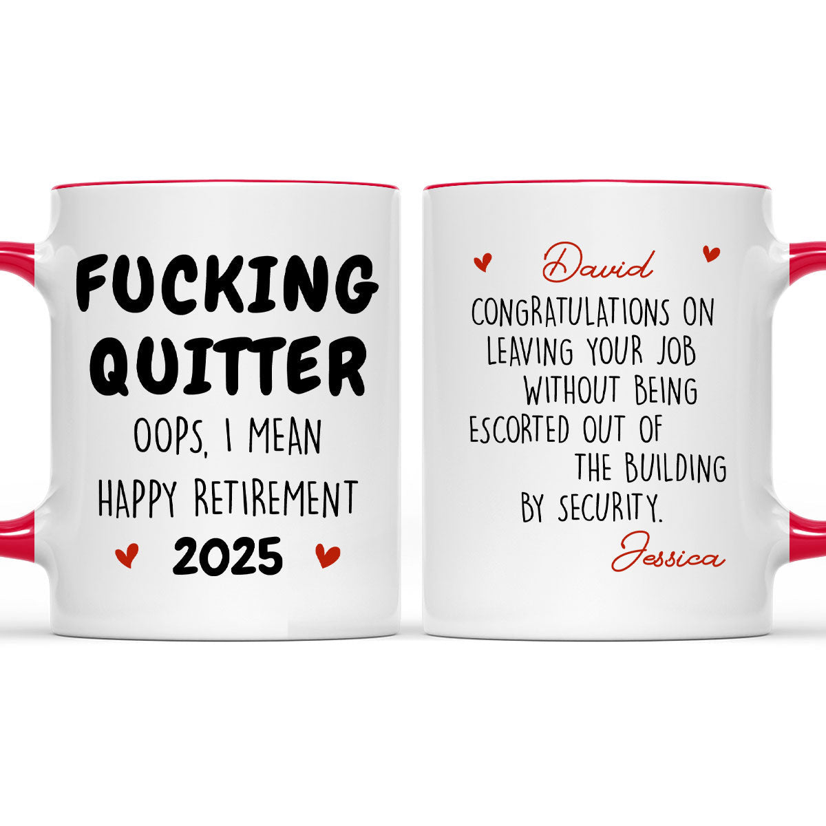 Left Job With Dignity - Personalized Custom Accent Mug