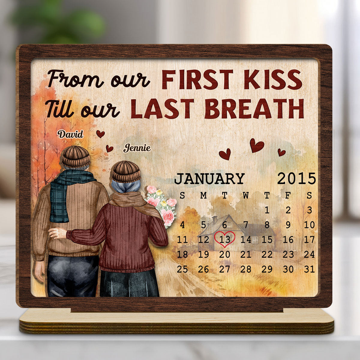 Till My Last Breath - Personalized Custom 2-Layer Wood Plaque With Flat Base