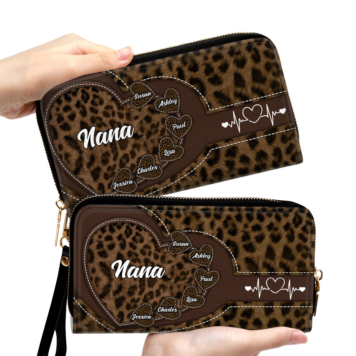 Sweetheart Of Grandma - Personalized Custom Leather Wallet