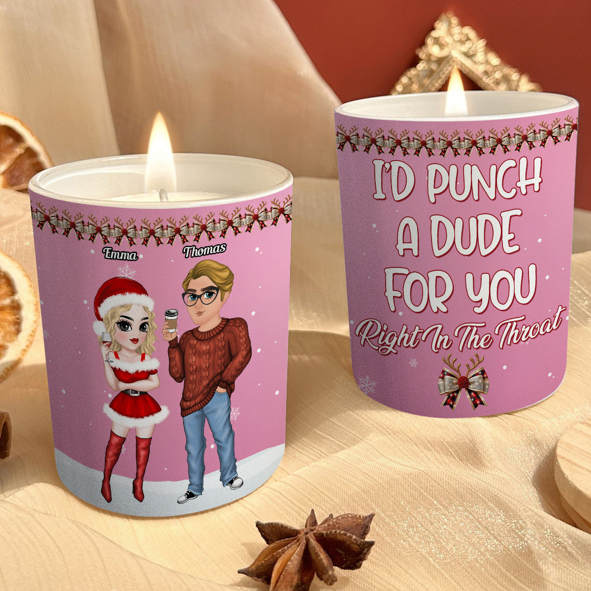 Punch A Dude - Personalized Custom Candle