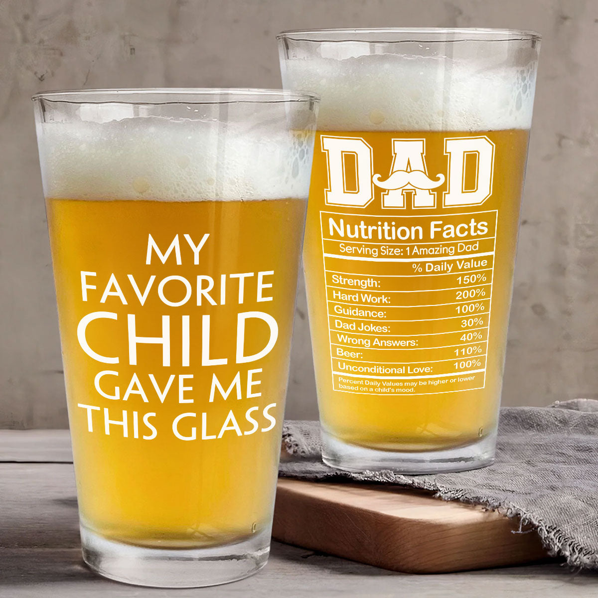 Amazing Dad - Personalized Custom Beer Glass