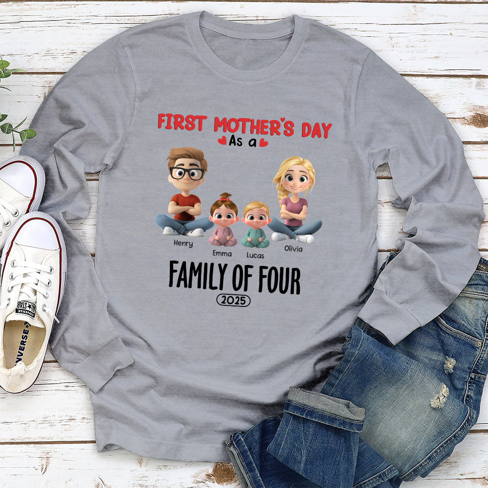 Family Of Three - Personalized Custom T-shirt And Onesie