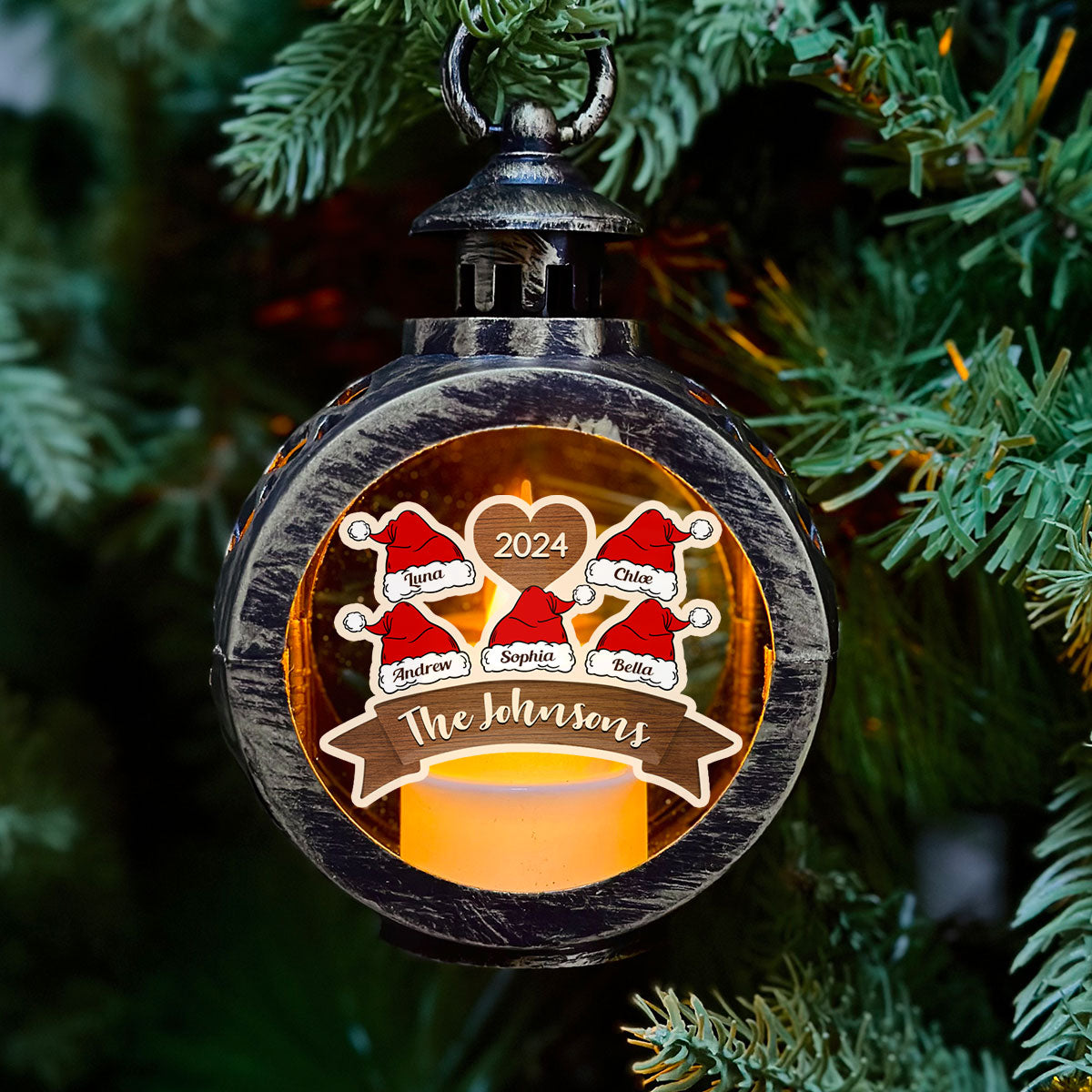 Our Christmas - Personalized Custom Christmas Lantern