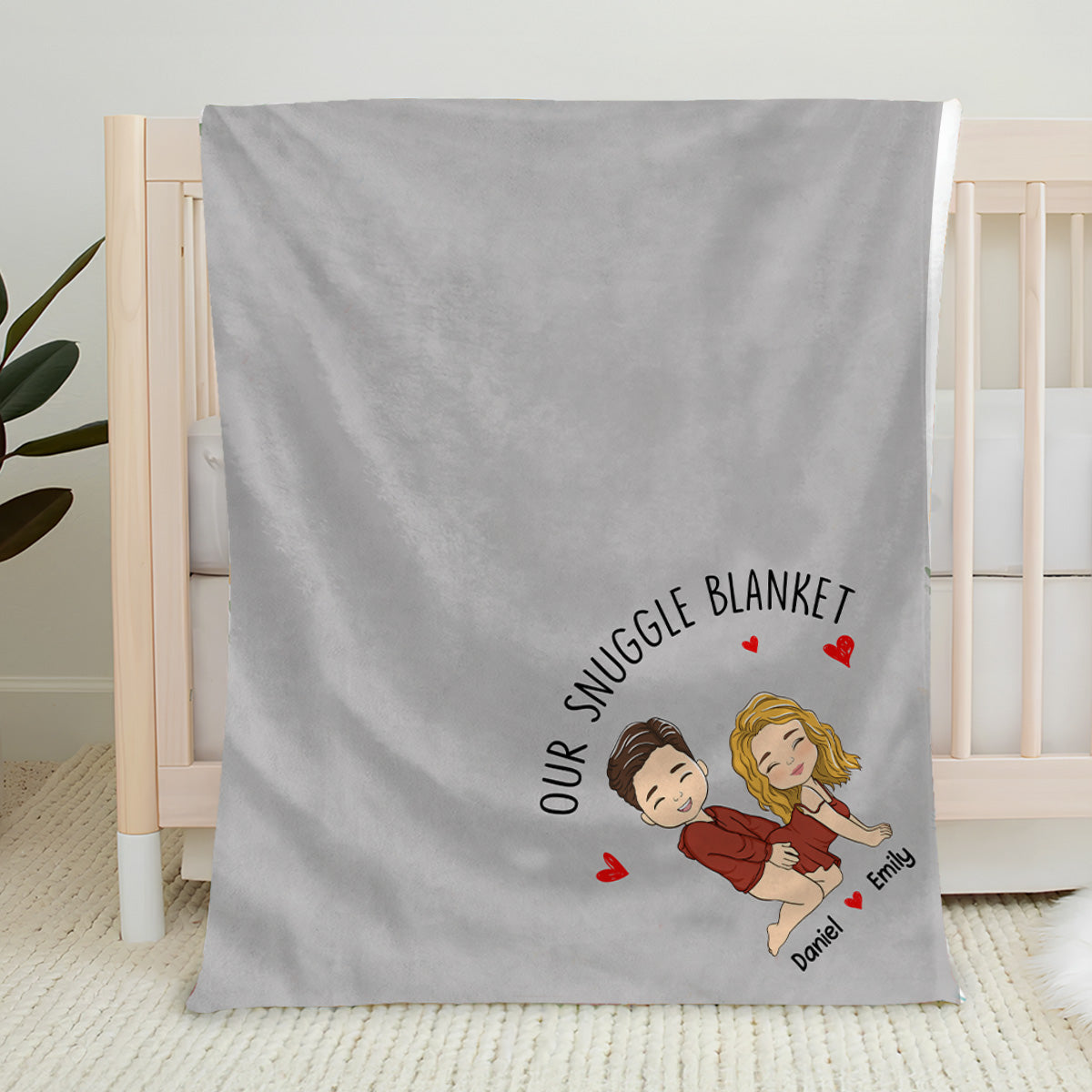 Our Snuggle Love Blanket - Personalized Custom Fleece Blanket