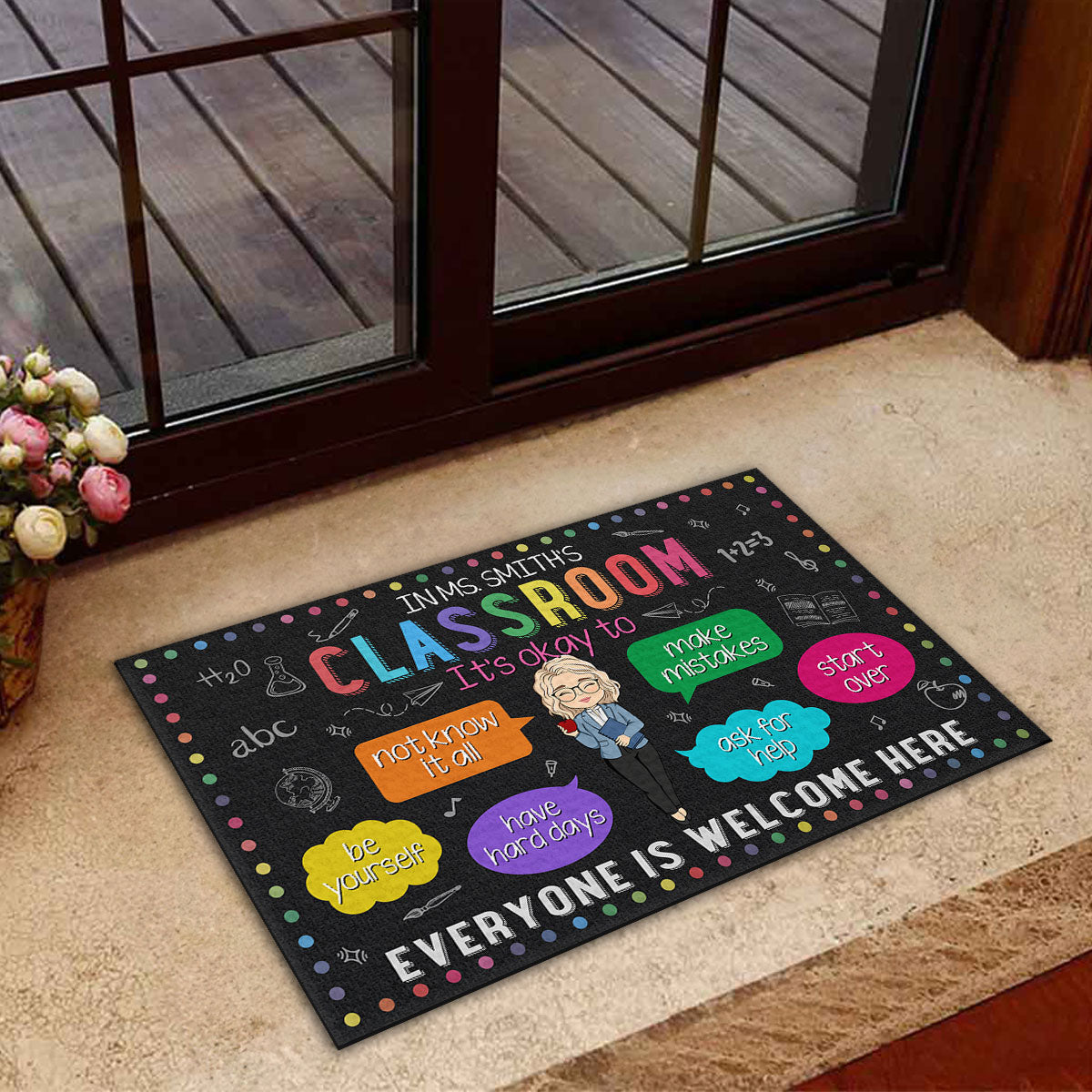 In My Classroom Everything Is Okay - Personalized Custom Doormat