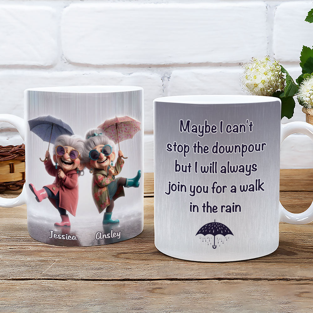 Maybe I Can Not Stop The Downpour - Personalized Custom Coffee Mug