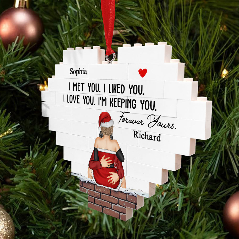Keeping You Forever - Personalized Custom Heart Puzzle Ornament