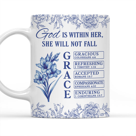 Grace Carries Her Through Storms - Personalized Custom Coffee Mug
