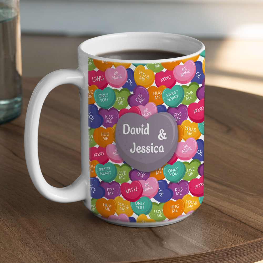 Love Laughter And Candy- Personalized Custom Coffee Mug