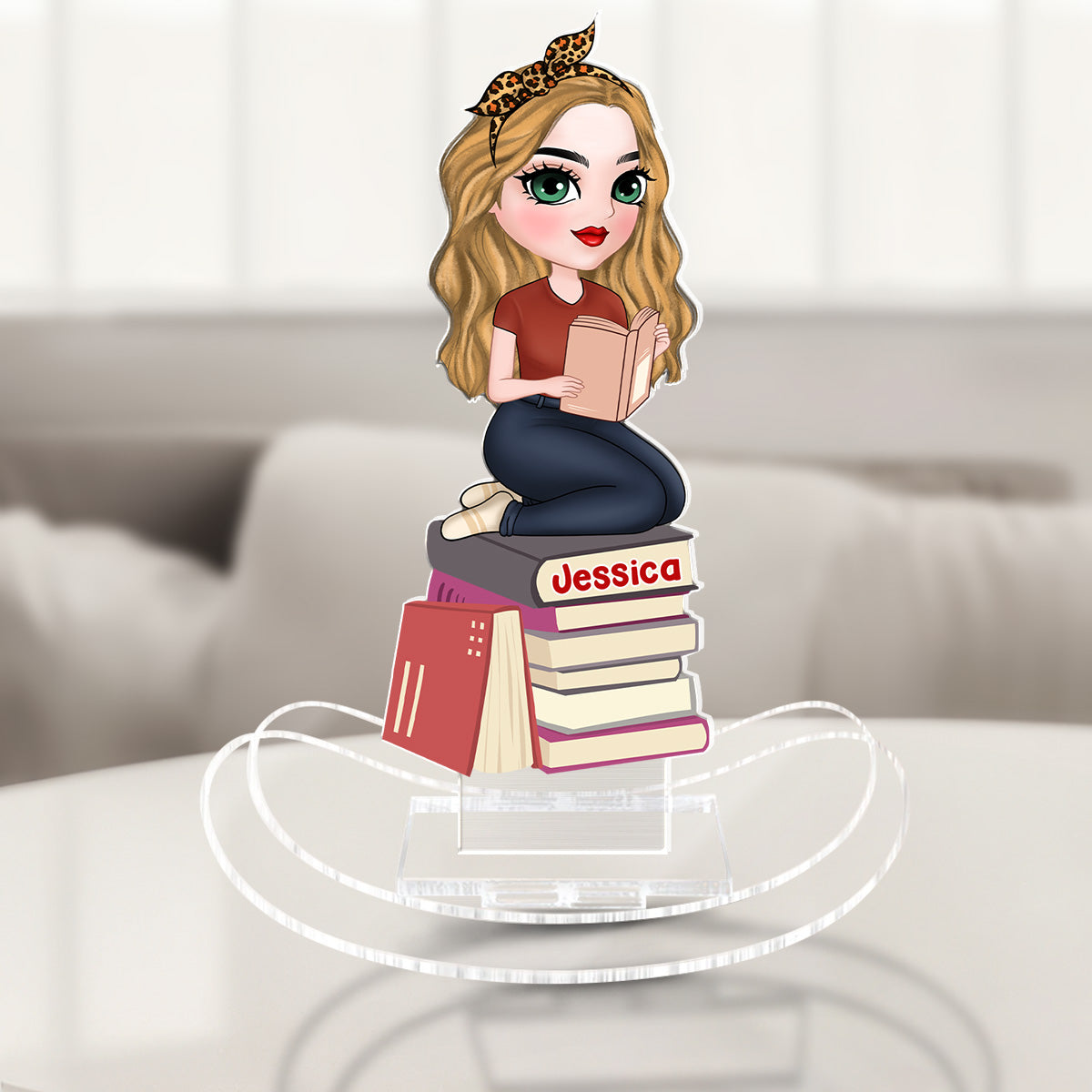 I Am A Book Lover - Personalized Custom Acrylic Shaking Stand