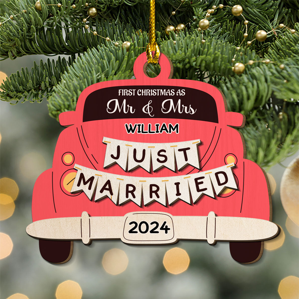 The Only Gift I Want This Year Is Your - Personalized Custom Freeshape 2-Layered Wood Ornament