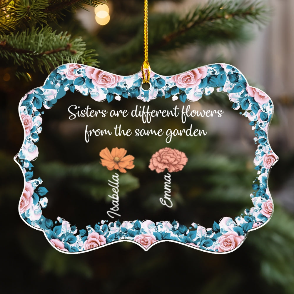 Different Flowers From The Same Garden - Personalized Custom Acrylic Ornament