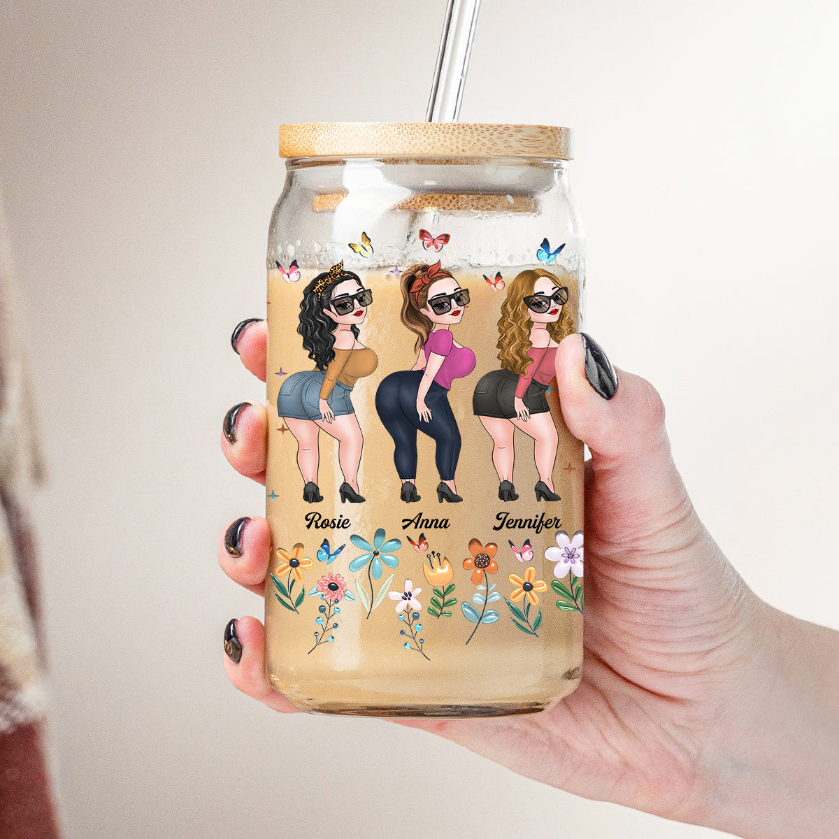 Friends Slay Together - Personalized Custom Glass Can