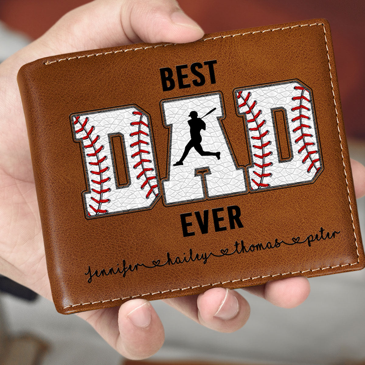 My Best Coach And Biggest Fan - Personalized Custom Printed Men Leather Wallet