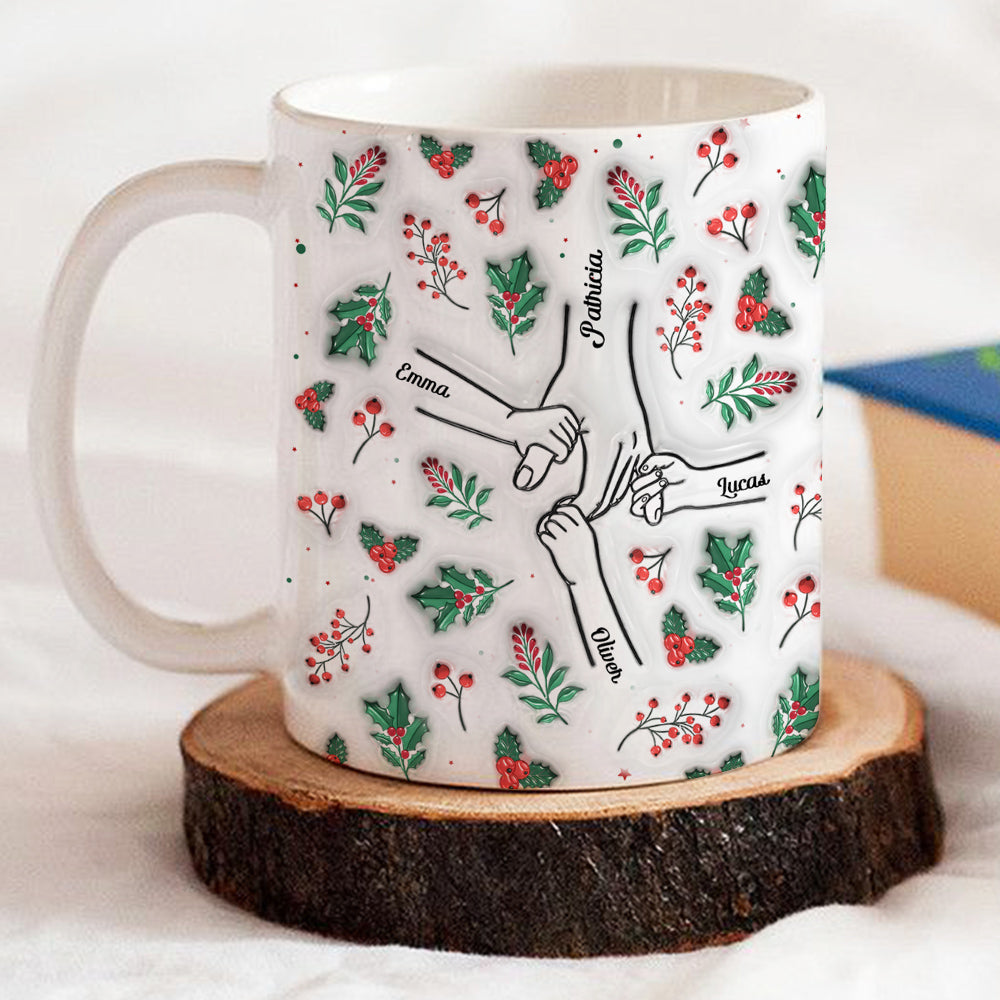 Mom Hold Our Hearts - Personalized Custom 3D Inflated Effect Mug