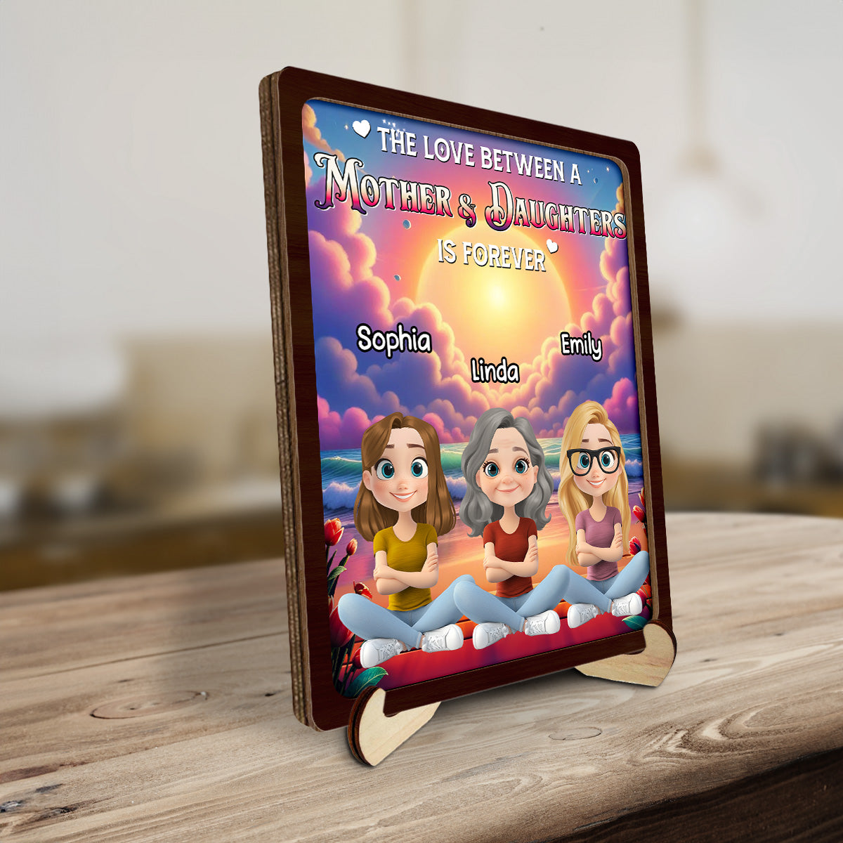 The Love Between Us - Personalized Custom Wooden Plaque