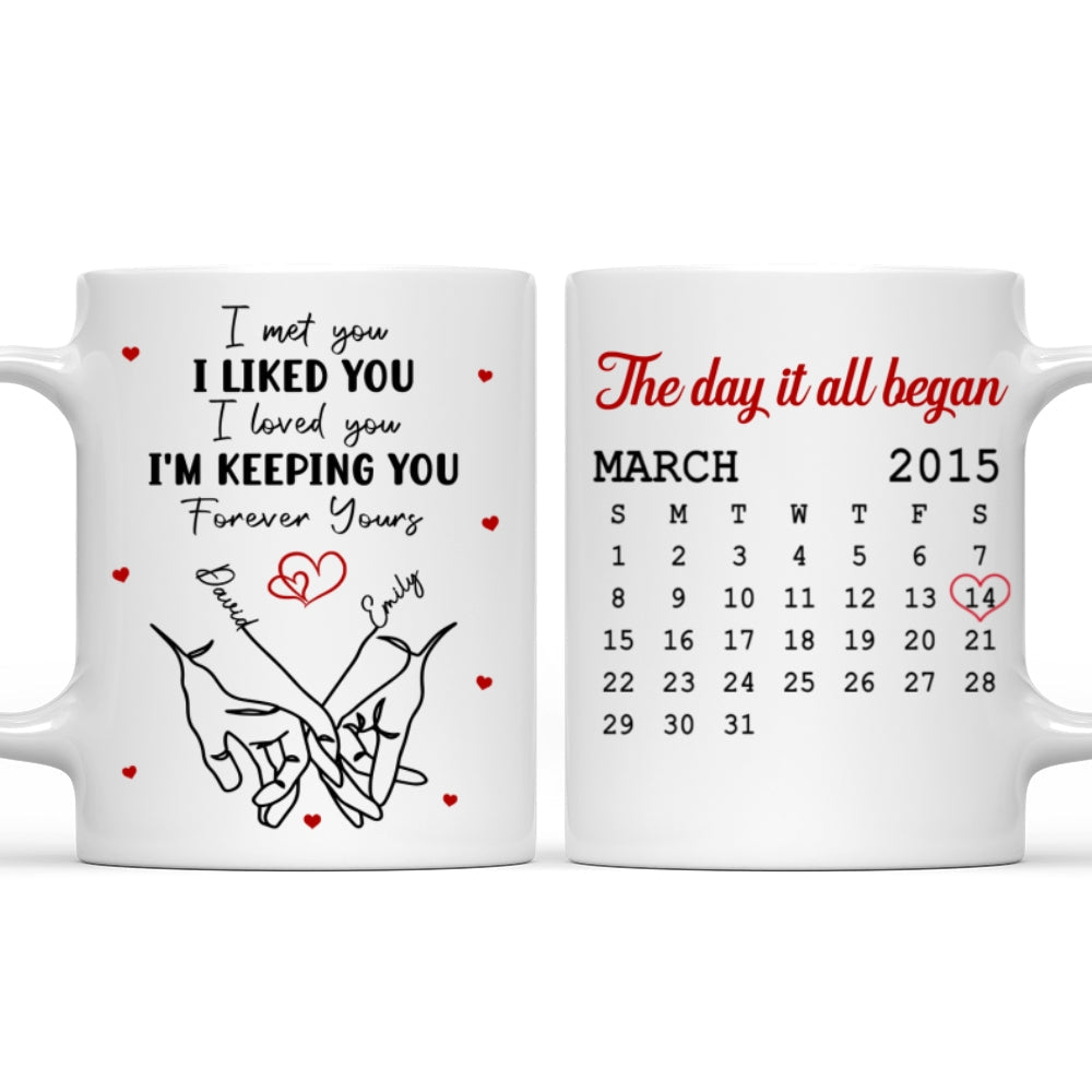 The Day It Began - Personalized Custom Coffee Mug