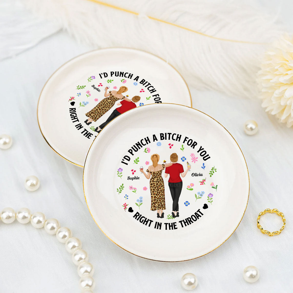 Punch Bitch Besties - Personalized Custom Jewelry Dish
