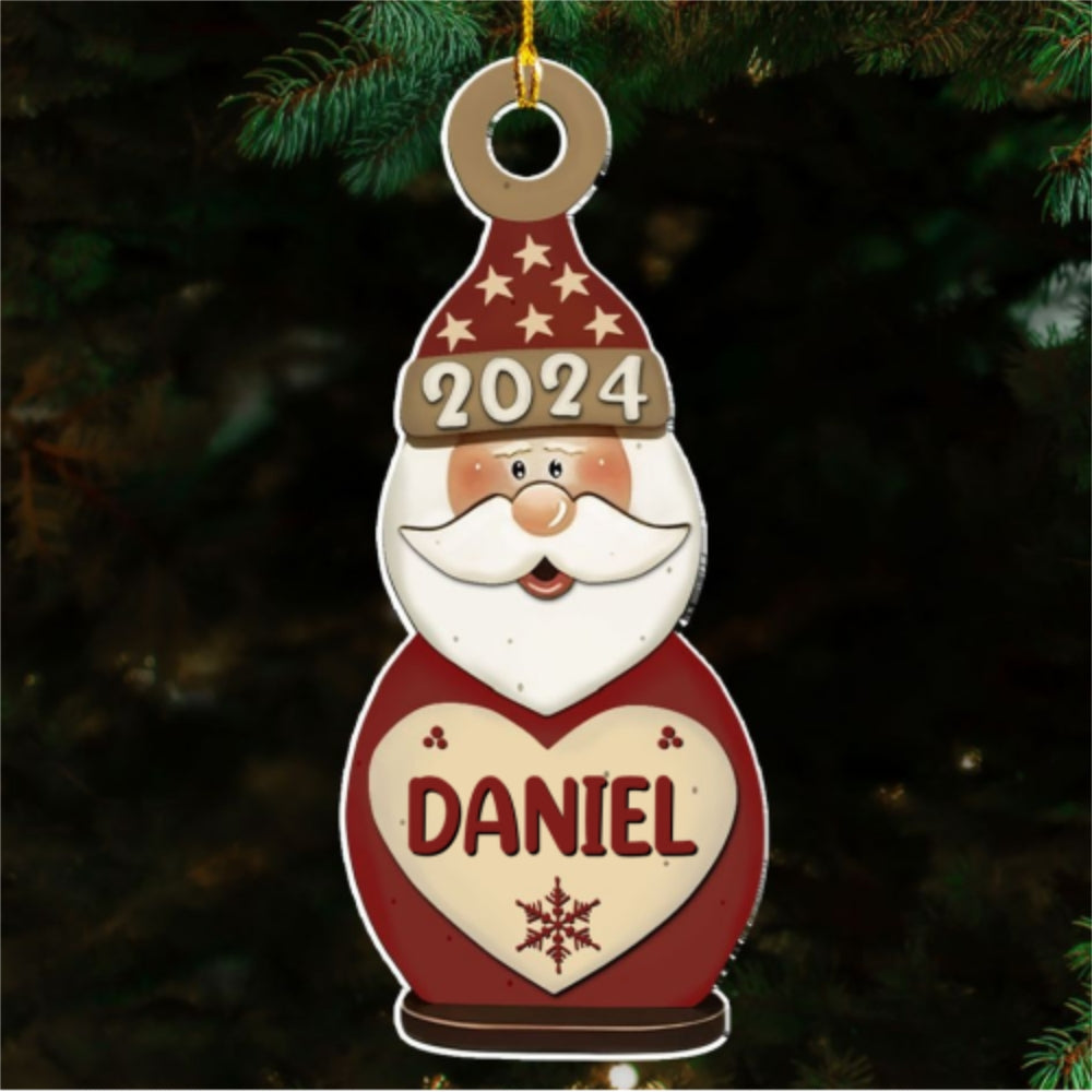 Merry Christmas Custom Name - Personalized Custom Acrylic Ornament