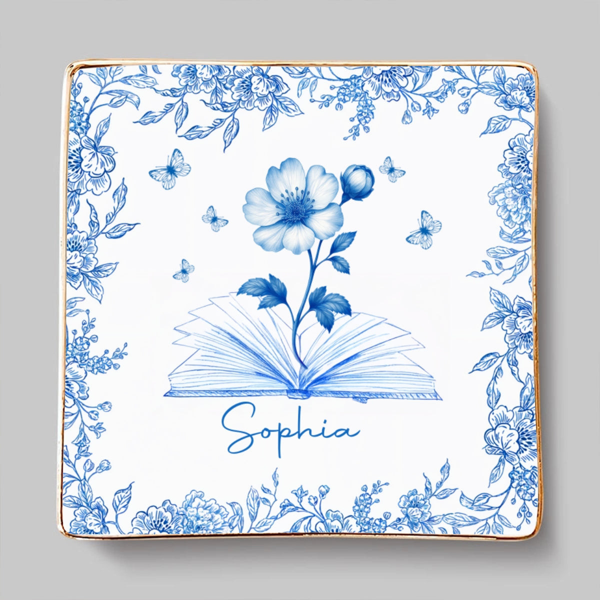 A Girl Who Loves Books - Personalized Custom Jewelry Dish