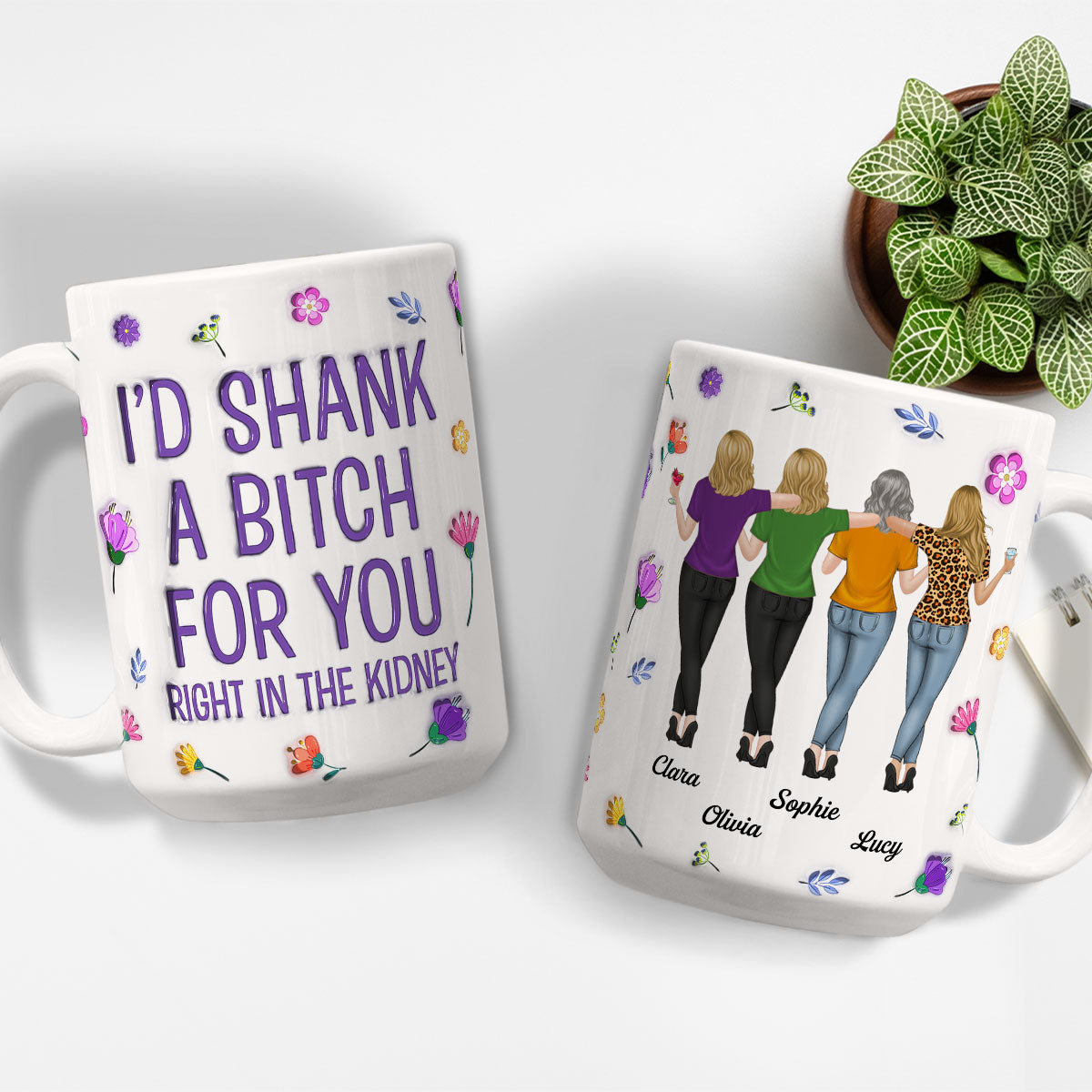 Right In The Kidney - Personalized Custom 3D Inflated Coffee Mug