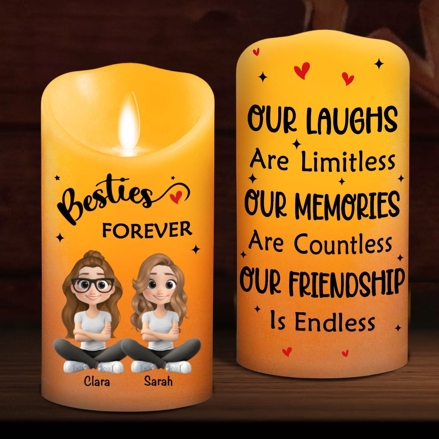 Limitless Friendship Glow - Personalized Custom LED Candle