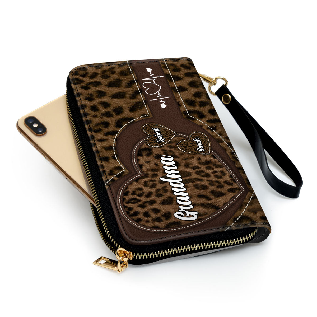 Sweetheart Of Grandma - Personalized Custom Leather Wallet