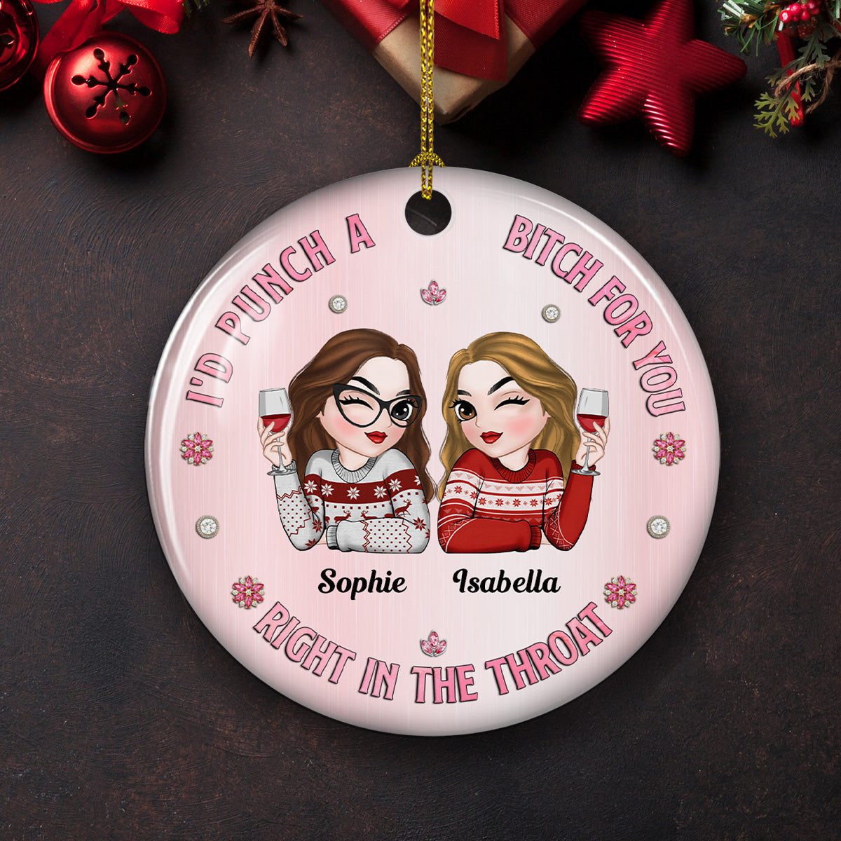 Punch For You Bitch - Personalized Custom Ceramic Ornament