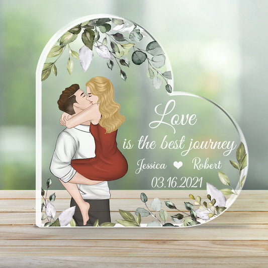 Love Is The Best Journey - Personalized Custom Acrylic Plaque