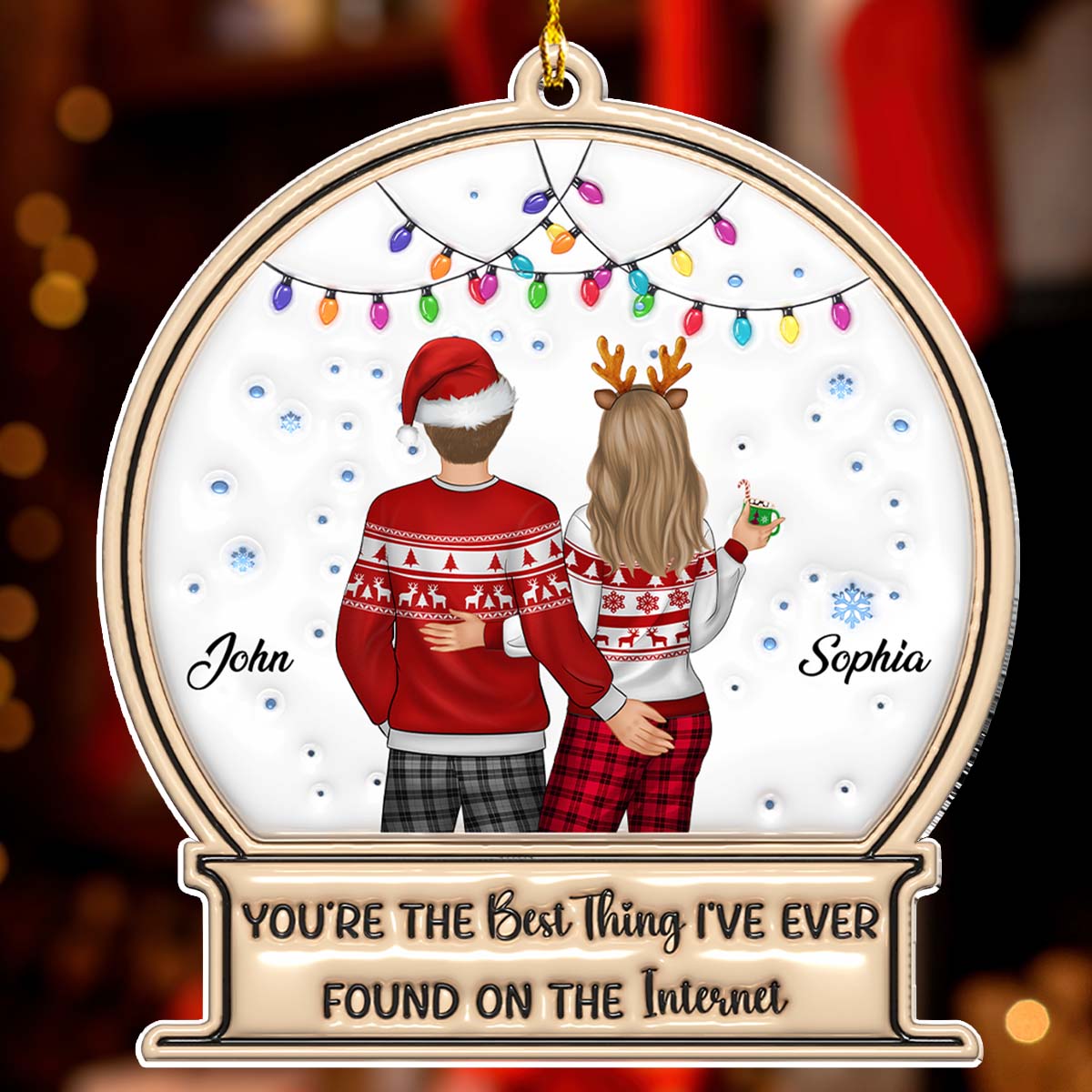 You're The Best Thing On The Internet - Personalized Custom 3D Inflated Effect Acrylic Ornament