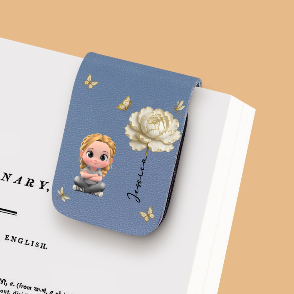 Floral Soul - Personalized Custom Leather Bookmark