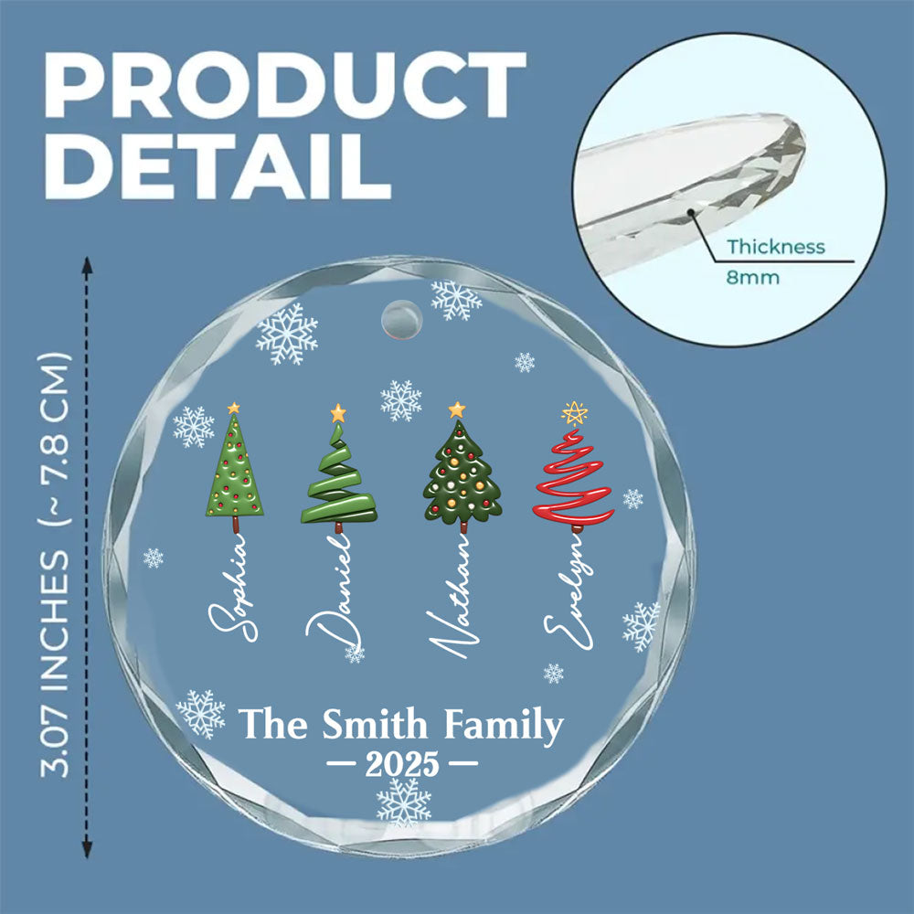 Our Relationship Is Forever - Personalized Custom Glass Ornament