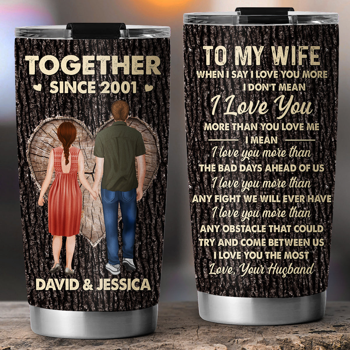 To My Wife - Personalized Custom Tumbler