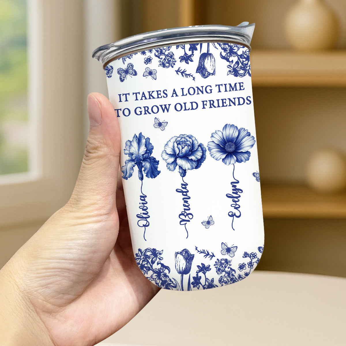 Grow An Old Friend Toile - Personalized Custom 10oz Tumbler