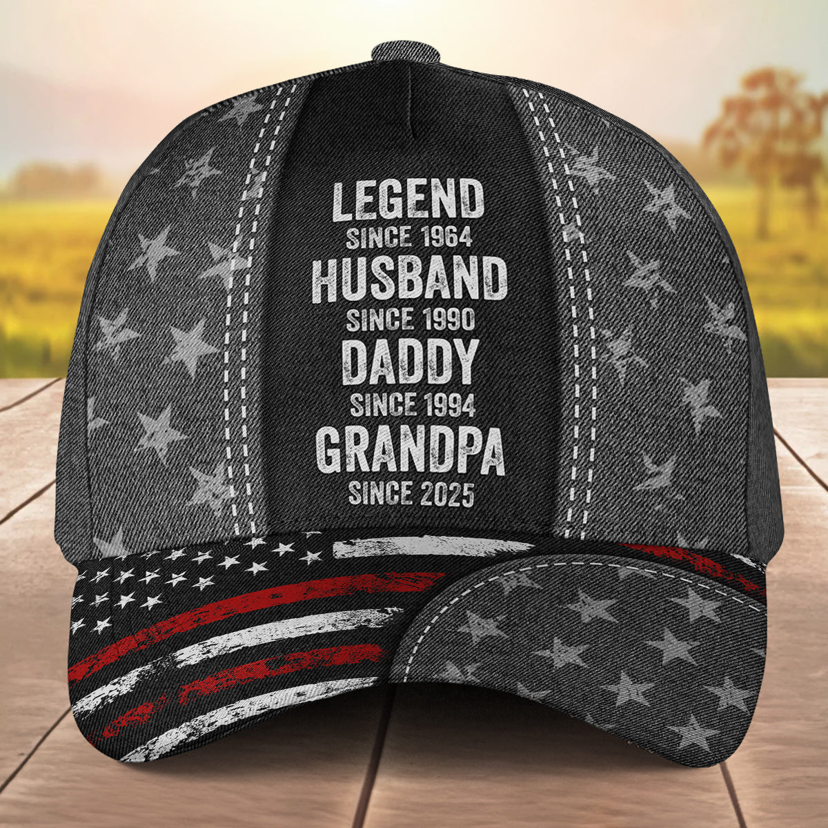 Legend Husband Daddy - Personalized Custom Classic Cap